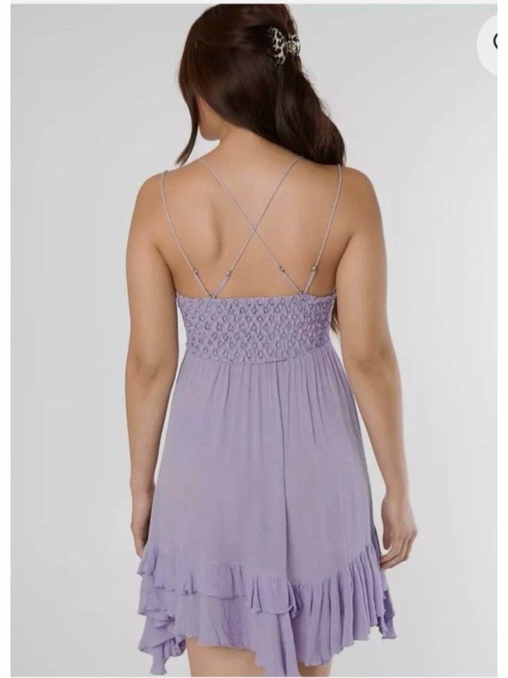 Free People Adella Slip Lace Lavender Mini Dress Size S/P - Picture 2 of 13